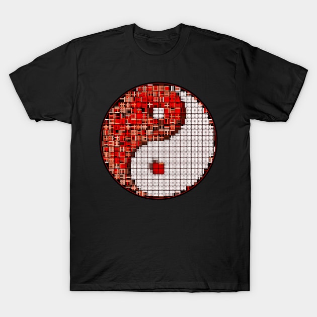 Waffle Ying Yang T-Shirt by crunchysqueak